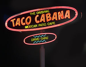 Taco Cabana restaurant in Dallas, Texas