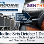 Modine Performance Technologies spinoff merging with Gentherm on October 1, 2026.