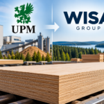 UPM to WISA Group spinoff illustration with plywood manufacturing, forest assets, and the planned separation of WISA from UPM.